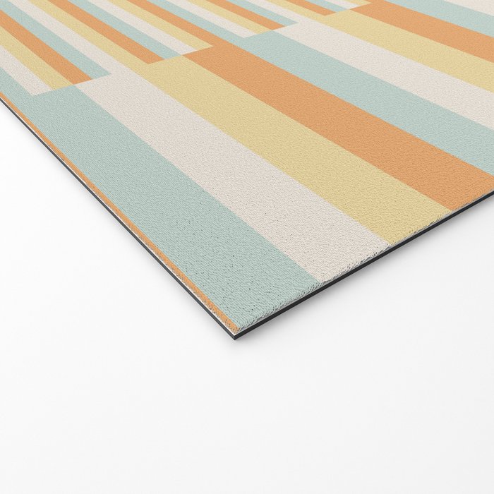 Mixed Stripes Pattern VIII Retro Pastel Welcome Mat Gallery Image 2