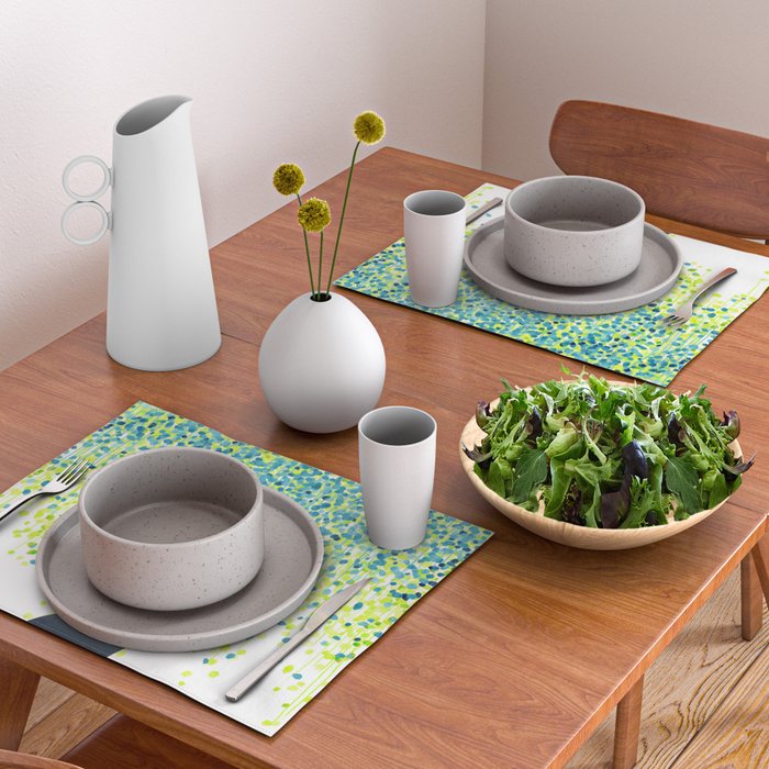 Cat in the garden under willow tree Placemat Gallery Image 2