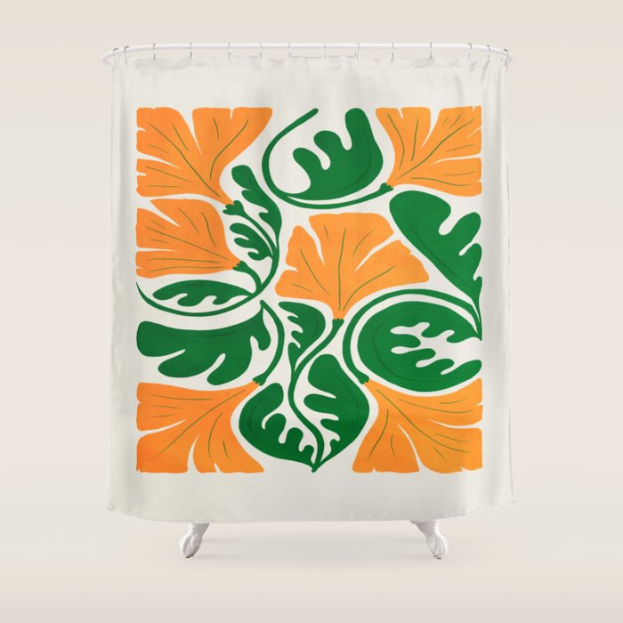 Blaze & Green: Les Fleurs | Flower Market 03 | Spring Summer 23 Shower Curtain Gallery Image 1
