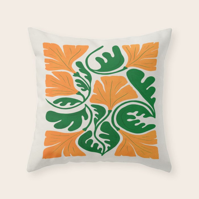 Blaze & Green: Les Fleurs | Flower Market 03 | Spring Summer 23 Throw Pillow Gallery Image 6