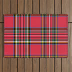 Red Tartan Outdoor Rug Gallery Image 1