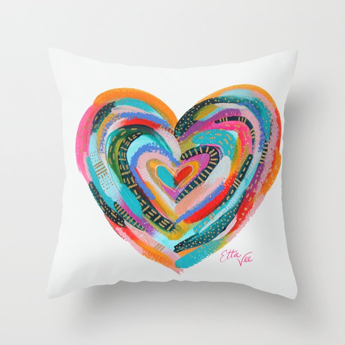 Art Heart no.1 Throw Pillow Gallery Image 1