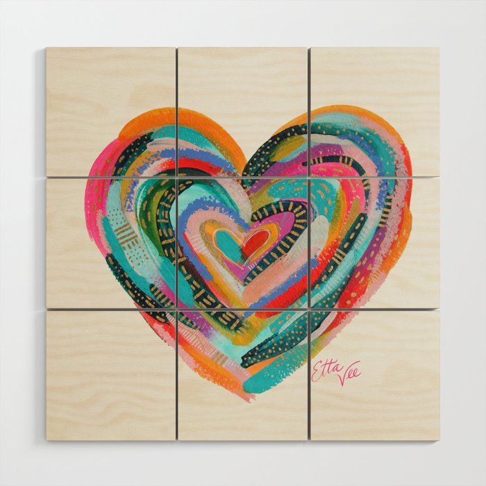 Art Heart no.1 Wood Wall Art Gallery Image 1