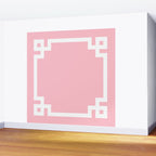 Pink and White Greek Key Border Wall Mural Gallery Image 2