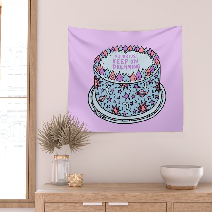 Aquarius Cake Wall Tapestry Gallery Image 2