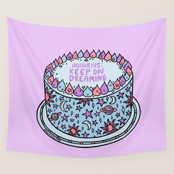 Aquarius Cake Wall Tapestry Gallery Image 4