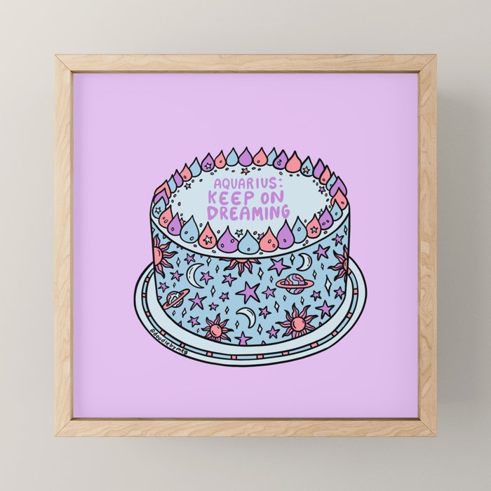 Aquarius Cake Mini Art Print Gallery Image 1