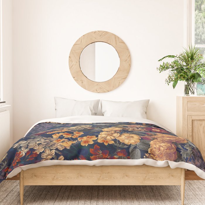 Blooming Oasis IV - Night Duvet Cover Gallery Image 3