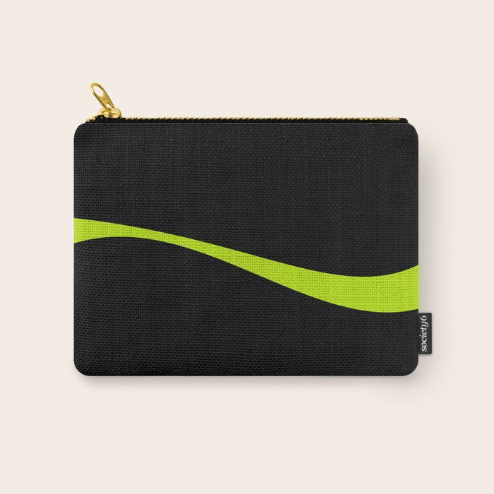 Simple Waves 2 - Lime Green Carry All Pouch Gallery Image 1