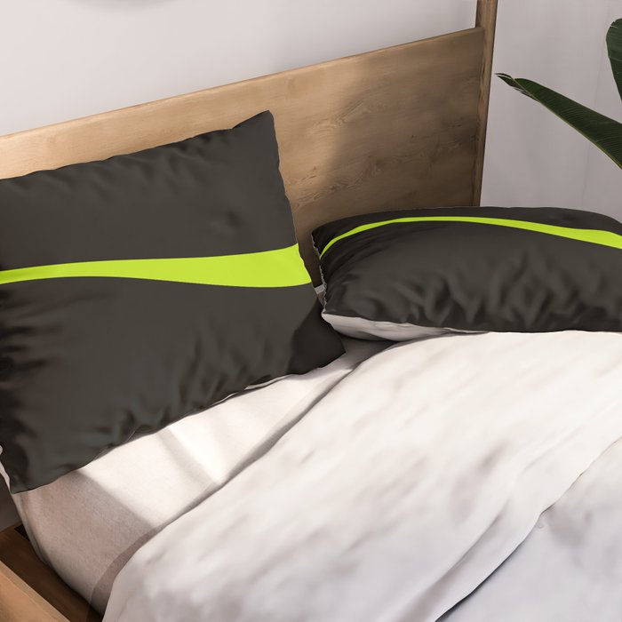 Simple Waves 2 - Lime Green Pillow Sham Gallery Image 2