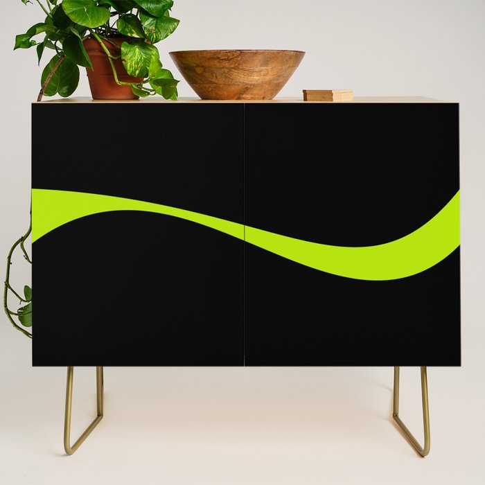 Simple Waves 2 - Lime Green Credenza Gallery Image 1
