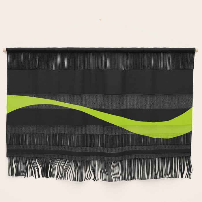 Simple Waves 2 - Lime Green Wall Hanging Gallery Image 1