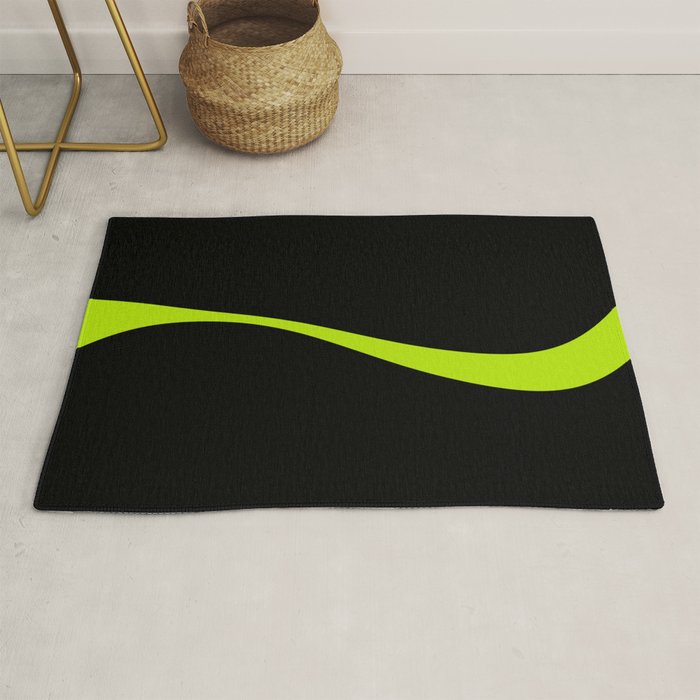 Simple Waves 2 - Lime Green Rug Gallery Image 1