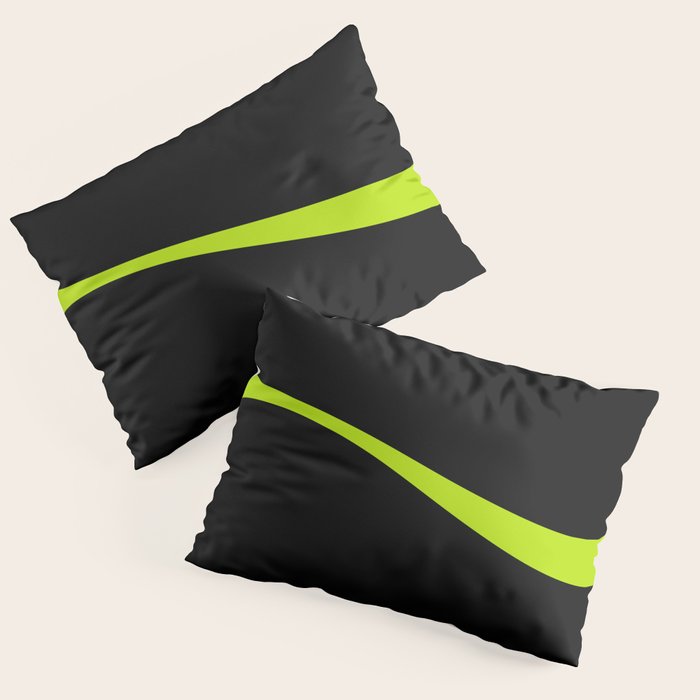 Simple Waves 2 - Lime Green Pillow Sham Gallery Image 3