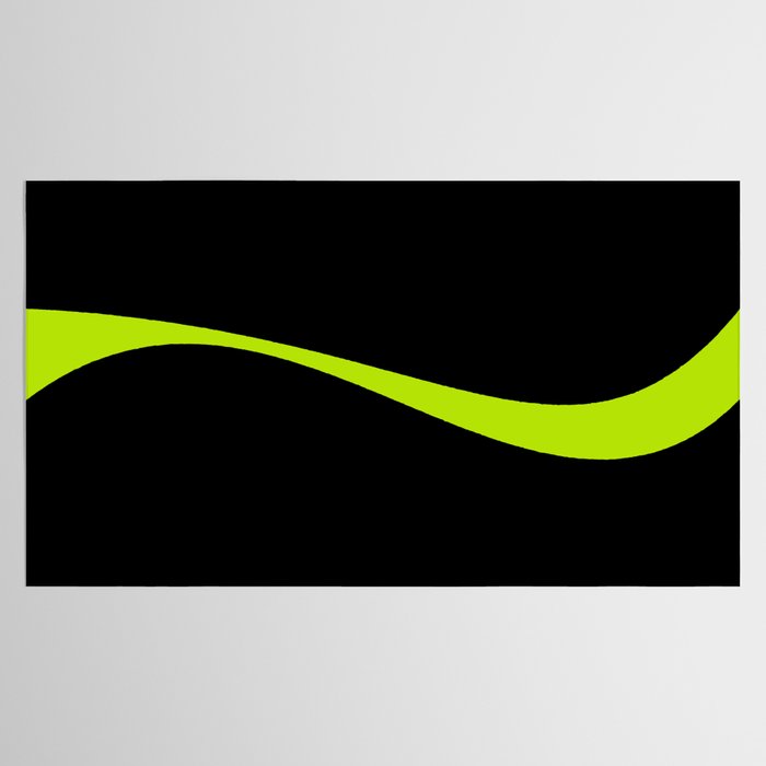 Simple Waves 2 - Lime Green Tablecloth Gallery Image 2