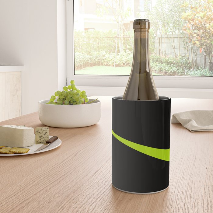 Simple Waves 2 - Lime Green Wine Chiller Gallery Image 4