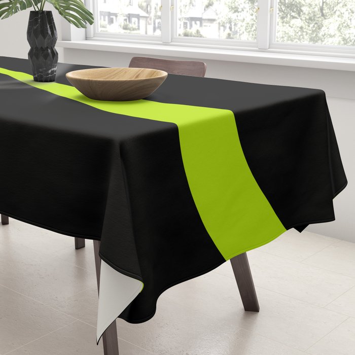 Simple Waves 2 - Lime Green Tablecloth Gallery Image 3
