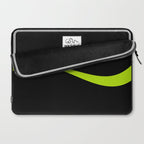 Simple Waves 2 - Lime Green Laptop Sleeve Gallery Image 2