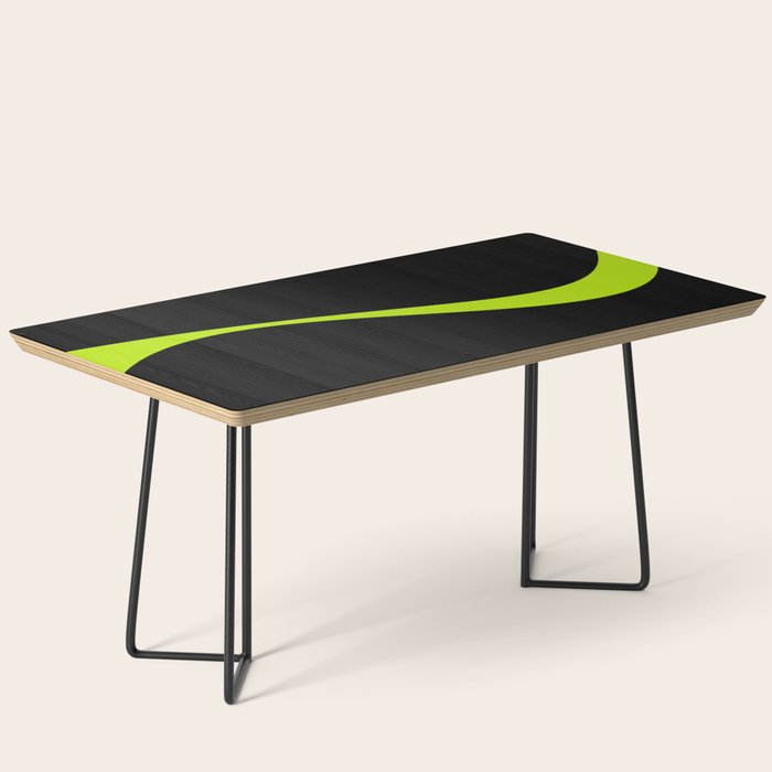 Simple Waves 2 - Lime Green Coffee Table Gallery Image 1