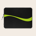 Simple Waves 2 - Lime Green Laptop Sleeve Gallery Image 1