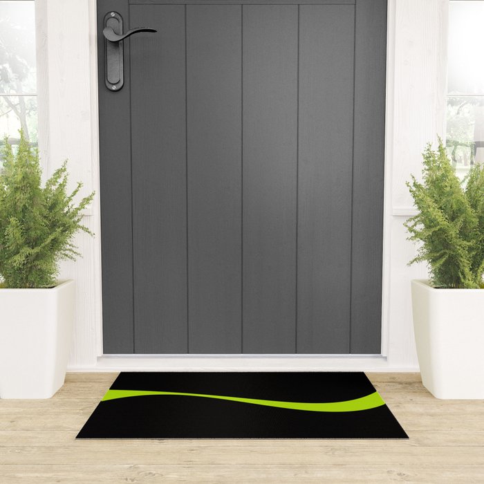 Simple Waves 2 - Lime Green Welcome Mat Gallery Image 3