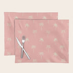 Vintage palm tree beach doodle pattern Placemat Gallery Image 1