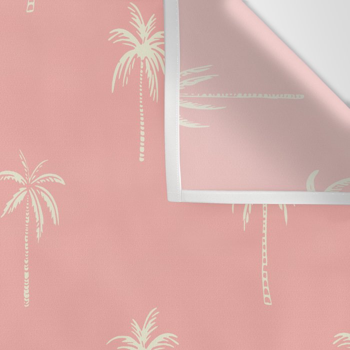 Vintage palm tree beach doodle pattern Wall Tapestry Gallery Image 3