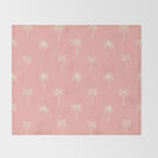 Vintage palm tree beach doodle pattern Throw Blanket Gallery Image 2