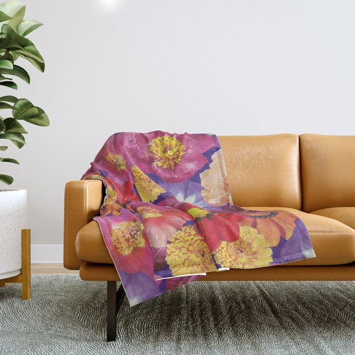 Flower Salad #2 Throw Blanket Gallery Image 1