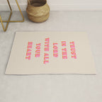 Trust In The Lord With All Your Heart Proverbs 3:5-6 Bible Verse Scripture Wall Art Christian Quote Rug Gallery Image 1