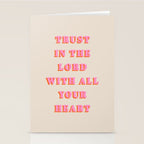 Trust In The Lord With All Your Heart Proverbs 3:5-6 Bible Verse Scripture Wall Art Christian Quote Stationery Card Gallery Image 2