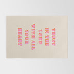 Trust In The Lord With All Your Heart Proverbs 3:5-6 Bible Verse Scripture Wall Art Christian Quote Rug Gallery Image 2