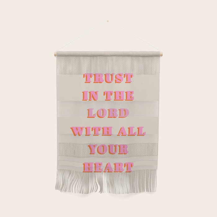 Trust In The Lord With All Your Heart Proverbs 3:5-6 Bible Verse Scripture Wall Art Christian Quote Wall Hanging Gallery Image 1