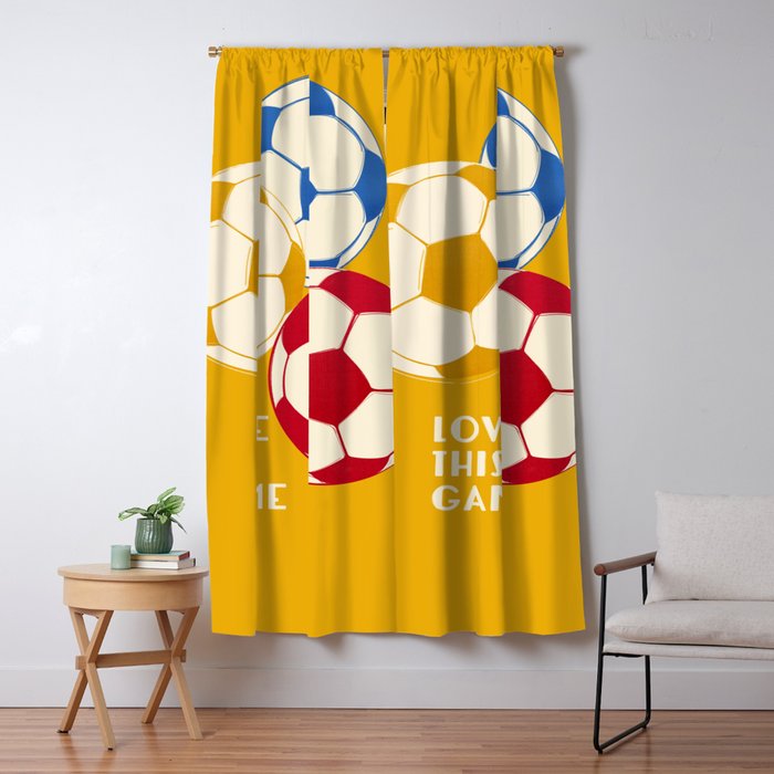 Love This Game - Football Illustration Window Curtain Gallery Image 5