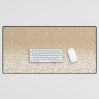 Trendy Gold Glitter and Leopard Print Gradient Desk Mat Gallery Image 1