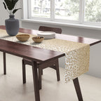 Trendy Gold Glitter and Leopard Print Gradient Table Runner Gallery Image 2