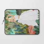 Forest Bride | Jungle Wedding Painting | Travel Solo | Blonde Woman Dancing Joy Laptop Sleeve Gallery Image 1