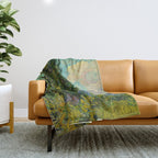 Cypresses Oil Painting Landscape Vincent van Gogh Throw Blanket Gallery Image 1