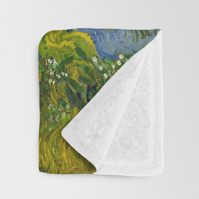 Cypresses Oil Painting Landscape Vincent van Gogh Throw Blanket Gallery Image 3