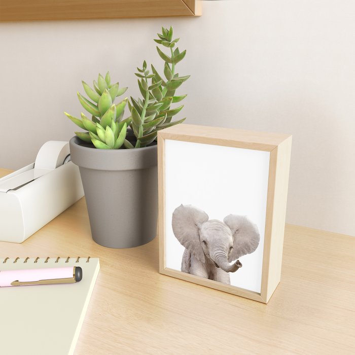 Baby Elephant, Safari Nursery Decor, Baby Animals Art Print by Synplus Mini Art Print Gallery Image 2