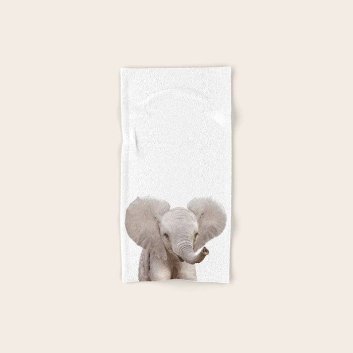 Baby Elephant, Safari Nursery Decor, Baby Animals Art Print by Synplus Bath Towel Gallery Image 1