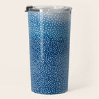 Navy Blue Japanese Painting Abstract Polkadot Art Wabi Sabi Cloud Print Minimalist Japandi Poster Travel Mug Gallery Image 3