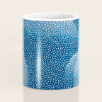 Navy Blue Japanese Painting Abstract Polkadot Art Wabi Sabi Cloud Print Minimalist Japandi Poster Coffee Mug Gallery Image 4