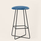 Navy Blue Japanese Painting Abstract Polkadot Art Wabi Sabi Cloud Print Minimalist Japandi Poster Stool Gallery Image 1
