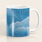 Navy Blue Japanese Painting Abstract Polkadot Art Wabi Sabi Cloud Print Minimalist Japandi Poster Coffee Mug Gallery Image 1