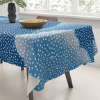 Navy Blue Japanese Painting Abstract Polkadot Art Wabi Sabi Cloud Print Minimalist Japandi Poster Tablecloth Gallery Image 3