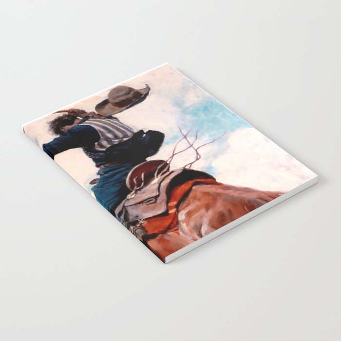 Vintage Western Painting âBuckingâ by N C Wyeth Notebook Gallery Image 2