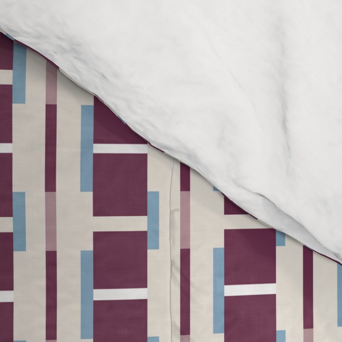 Burgundy Grid Elegance Comforter Gallery Image 4