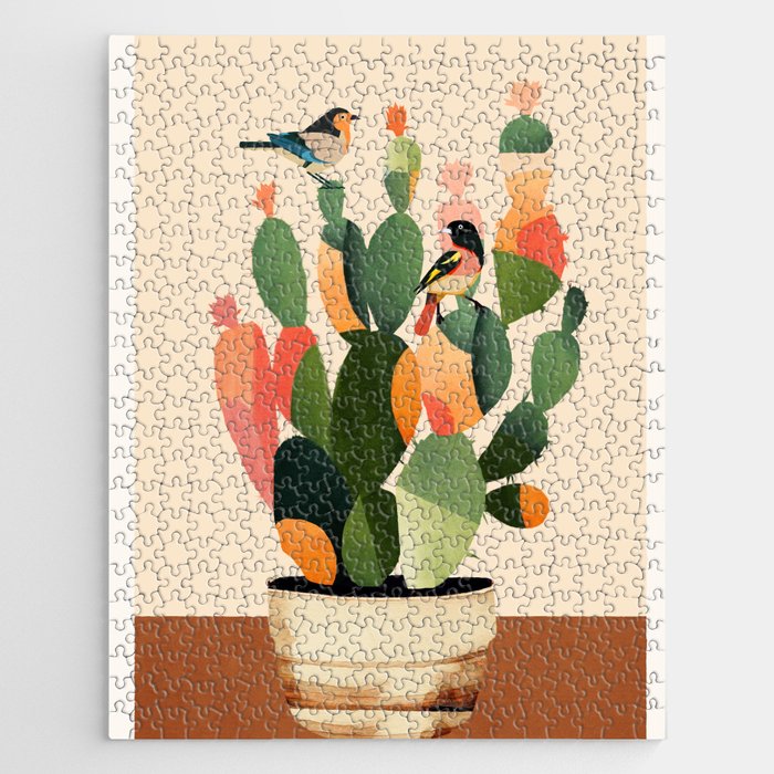 Cactus & Birds 1 Jigsaw Puzzle Gallery Image 1
