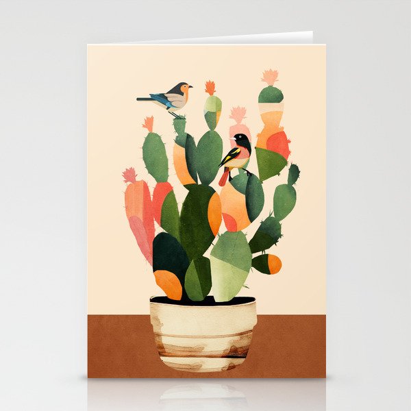 Cactus & Birds 1 Stationery Card Gallery Image 2